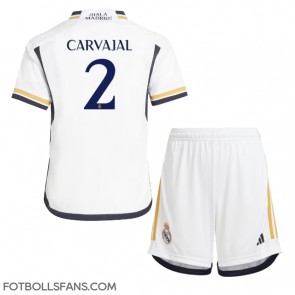 Real Madrid Daniel Carvajal #2 Replika Hemmatröja Barn 2023-24 Kortärmad (+ Korta byxor)